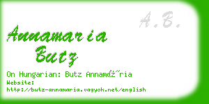annamaria butz business card